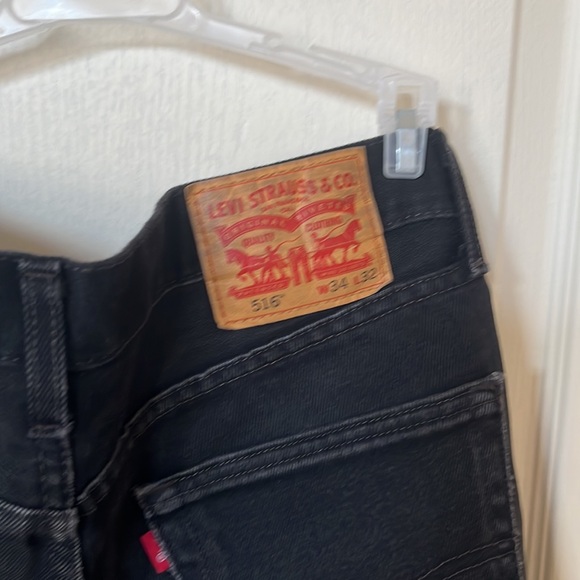 3/$30 GUC men’s vintage 516 black denim jeans in size w34 L32 - Picture 4 of 5